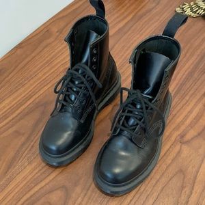 Doc Martens black combat boots